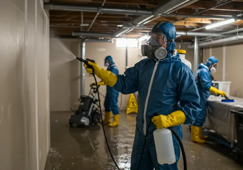 Basement Sanitization and Antimicrobial Treatment process in Whitehall, PA