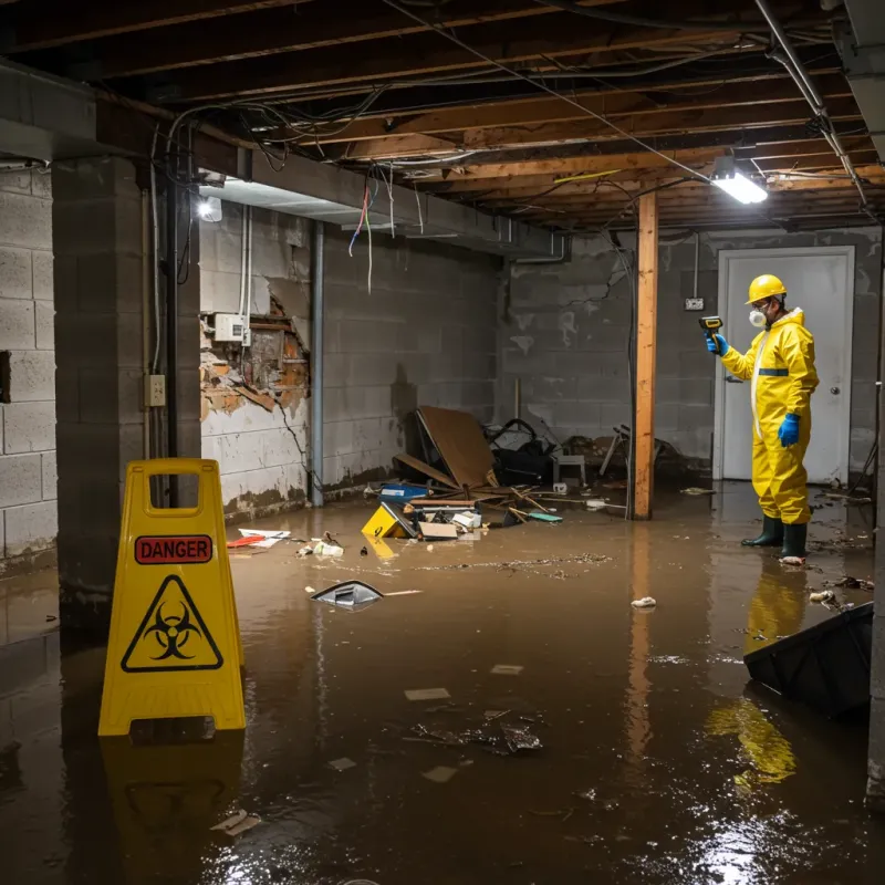 Flooded Basement Electrical Hazard in Whitehall, PA Property